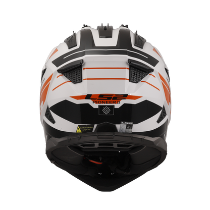 HELMET LS2 MX436 PIONEER II NAMIB WHITE ORANGE