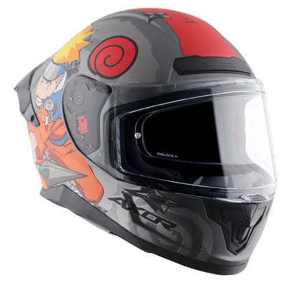 AXOR HELMET SABER NARUTO DULL BLACK ORANGE
