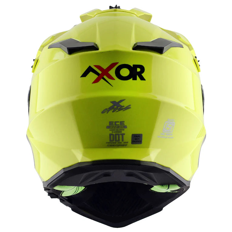 AXOR HELMET XCROSS DV NEON YELLOW