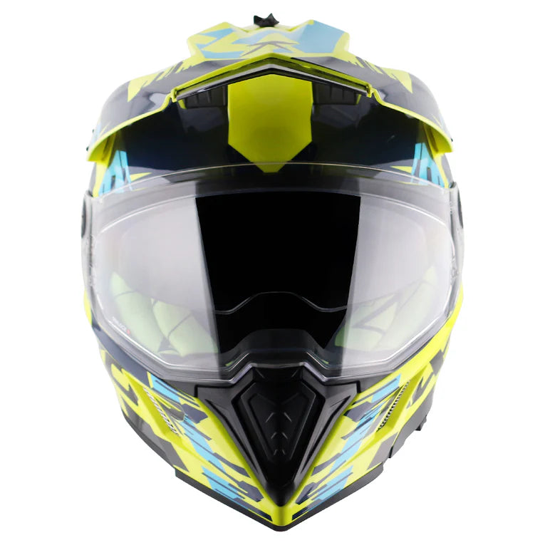 AXOR HELMET XCROSS X1 DV NEON YELLOW BLUE