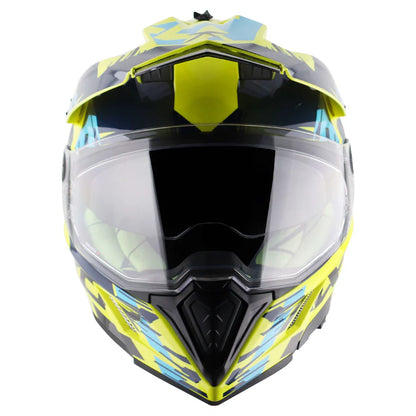 AXOR HELMET XCROSS X1 DV NEON YELLOW BLUE