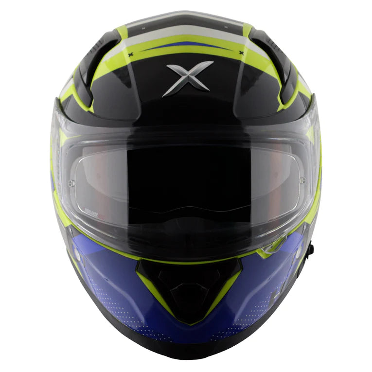 AXOR HELMET APEX HEX 2 NEON YELLOW BLUE