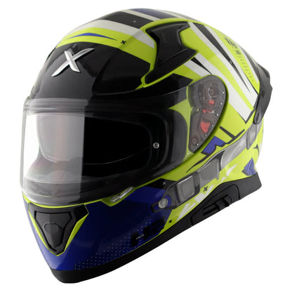 AXOR HELMET APEX HEX 2 NEON YELLOW BLUE