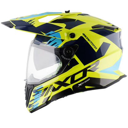 AXOR HELMET XCROSS X1 DV NEON YELLOW BLUE