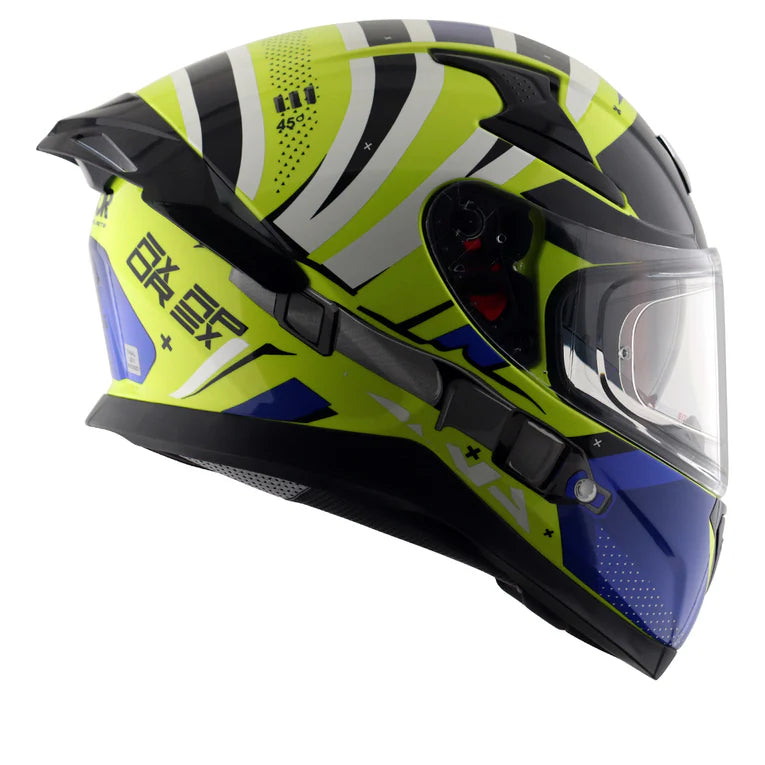 AXOR HELMET APEX HEX 2 NEON YELLOW BLUE