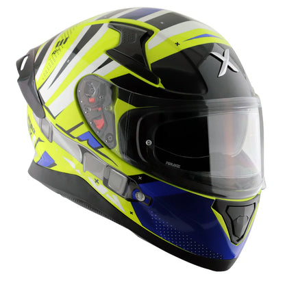 AXOR HELMET APEX HEX 2 NEON YELLOW BLUE