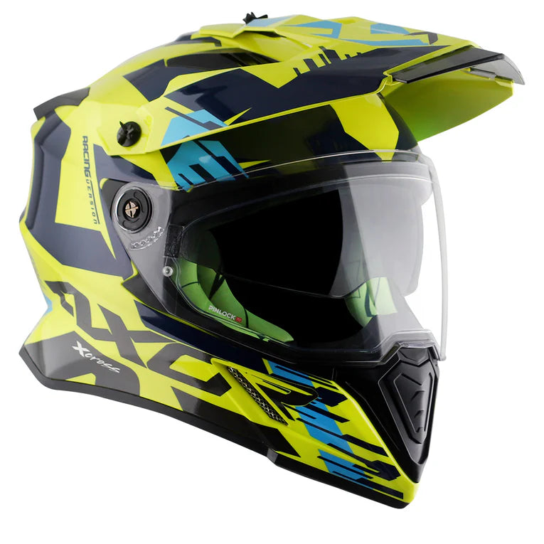 AXOR HELMET XCROSS X1 DV NEON YELLOW BLUE
