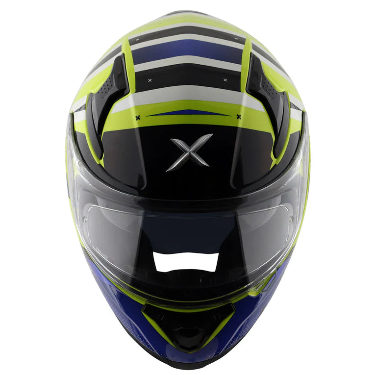 AXOR HELMET APEX HEX 2 NEON YELLOW BLUE