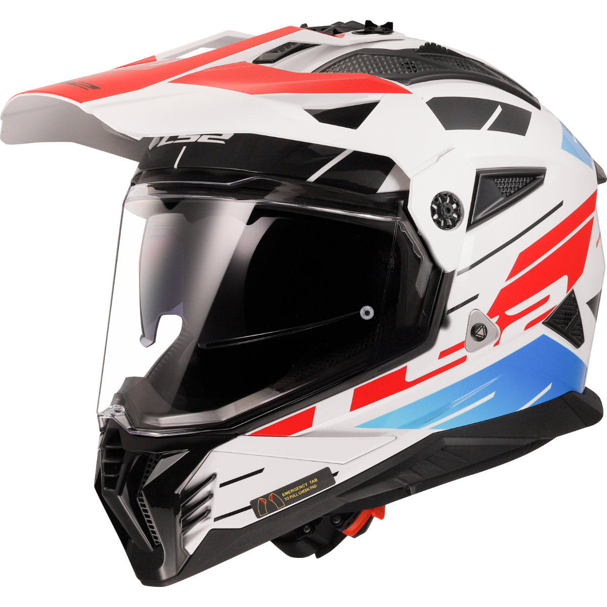 HELMET LS2 MX436 PIONEER II NAMIB WHITE BLUE RED