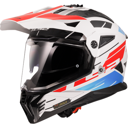 HELMET LS2 MX436 PIONEER II NAMIB WHITE BLUE RED