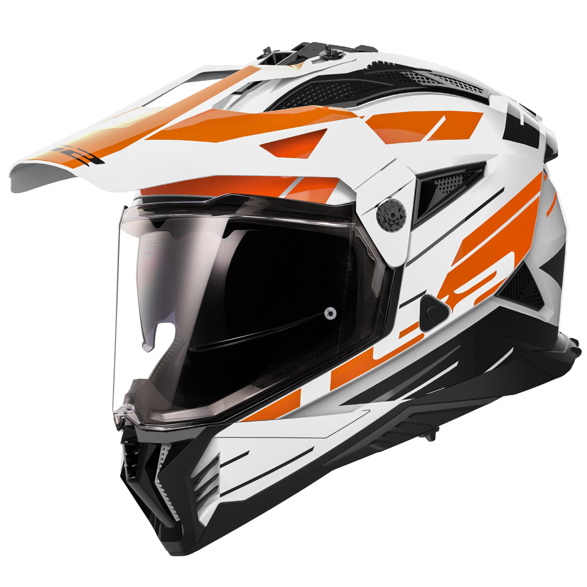 HELMET LS2 MX436 PIONEER II NAMIB WHITE ORANGE