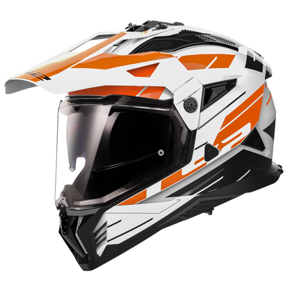 HELMET LS2 MX436 PIONEER II NAMIB WHITE ORANGE