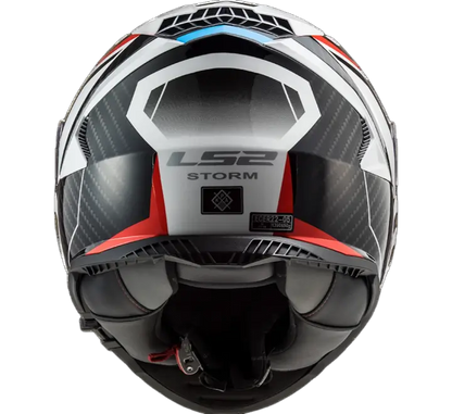 LS2 HELMET FF800 STORM II RACER RED BLUE WHITE