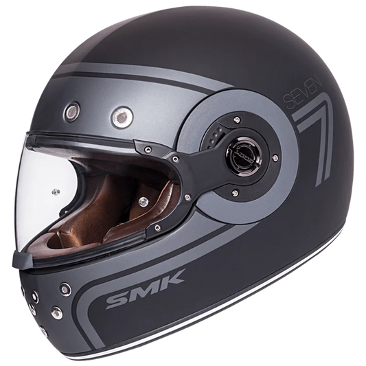 SMK HELMET RETRO SEVEN BLACK GREY (GL260)