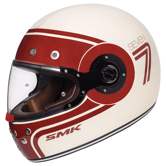 SMK HELMET RETRO SEVEN WHITE RED (GL130)