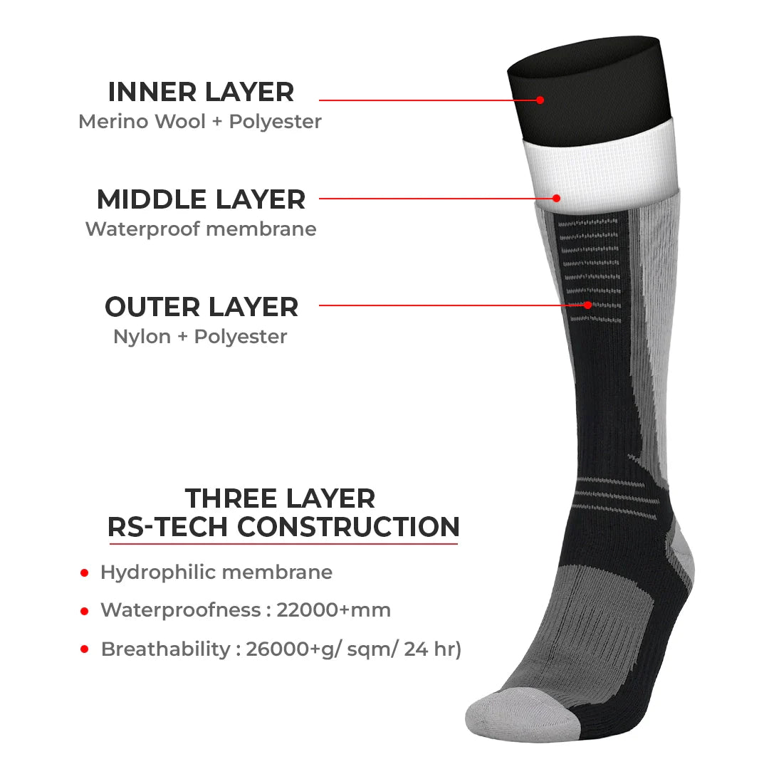 VIATERRA SOCKS X283 MERINO KNEE HIGH (WATERPROOF & WINTERPROOF)