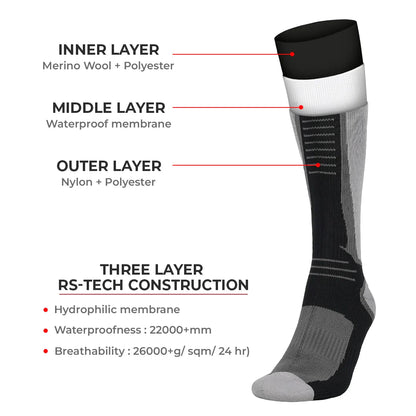 VIATERRA SOCKS X283 MERINO KNEE HIGH (WATERPROOF & WINTERPROOF)