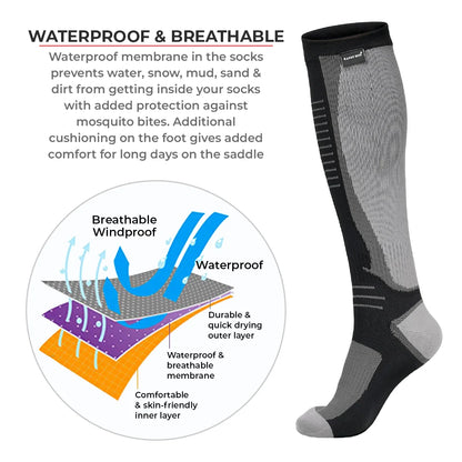 VIATERRA SOCKS X283 MERINO KNEE HIGH (WATERPROOF & WINTERPROOF)