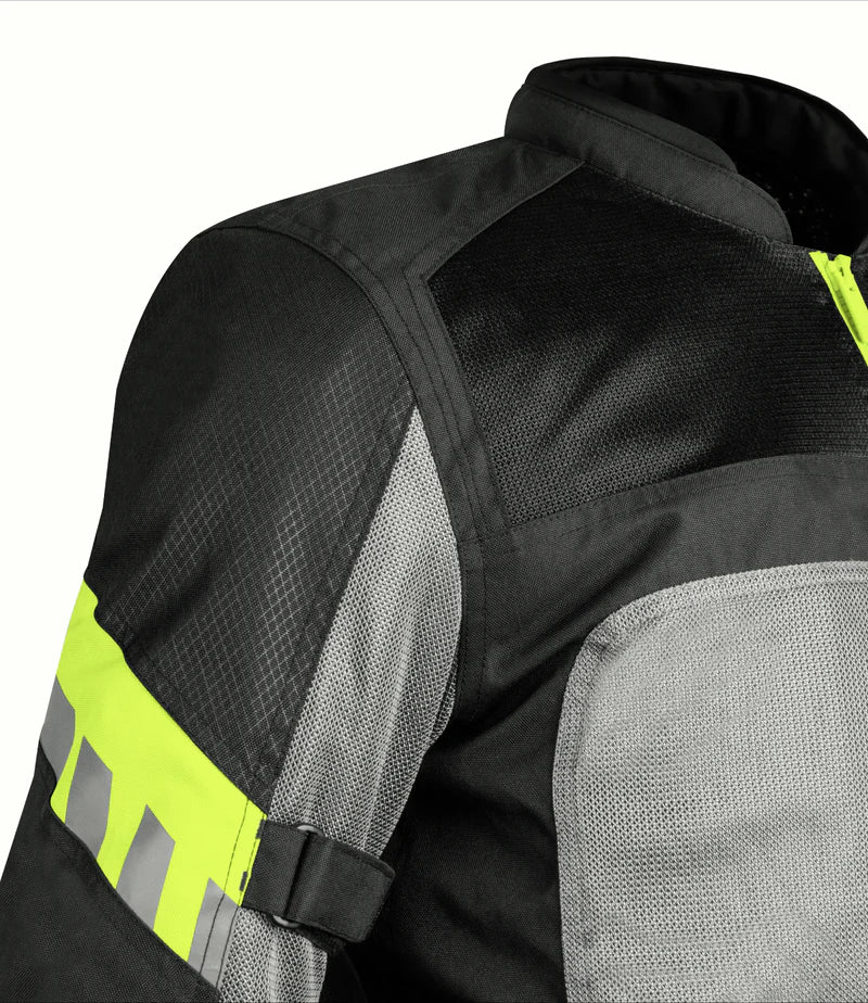 RYNOX JACKET HELIUM GT 2 BLACK HI-VIZ GREEN