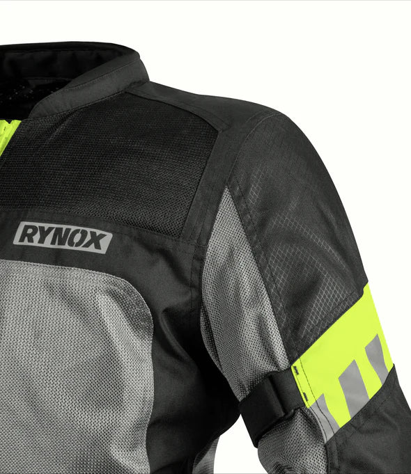 RYNOX JACKET HELIUM GT 2 BLACK HI-VIZ GREEN