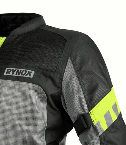 RYNOX JACKET HELIUM GT 2 BLACK HI-VIZ GREEN