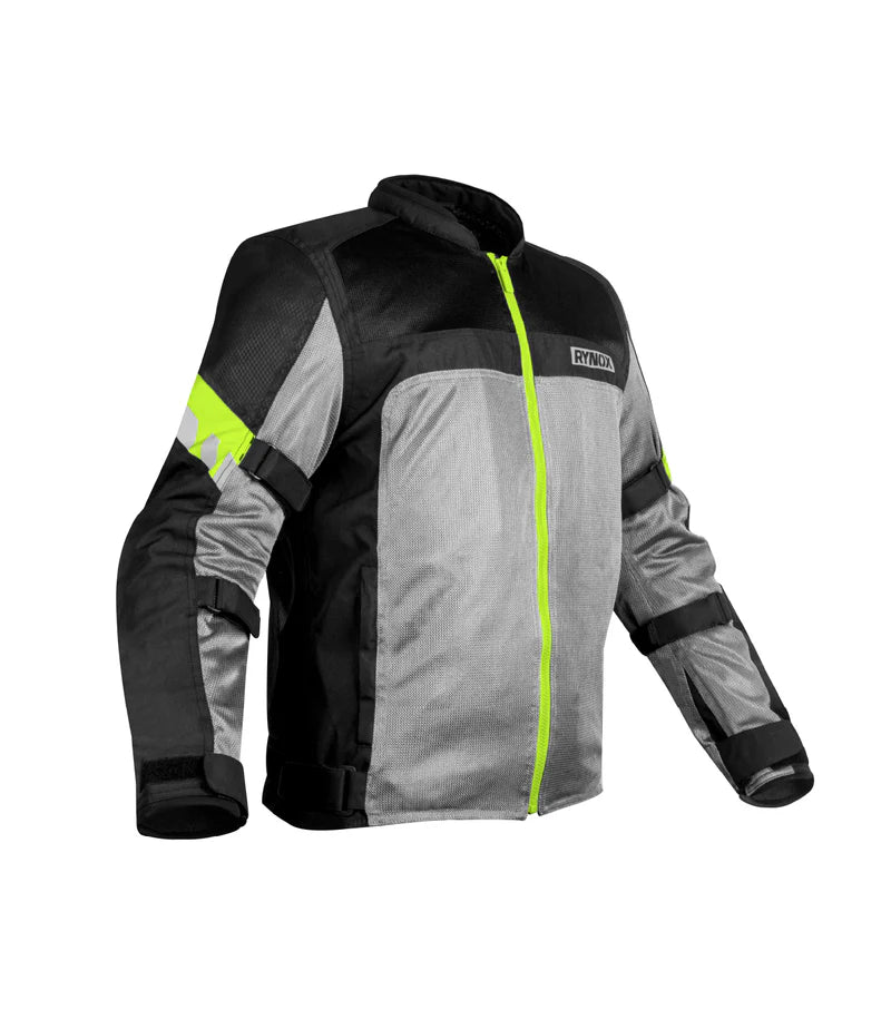 RYNOX JACKET HELIUM GT 2 BLACK HI-VIZ GREEN