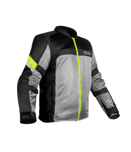 RYNOX JACKET HELIUM GT 2 BLACK HI-VIZ GREEN