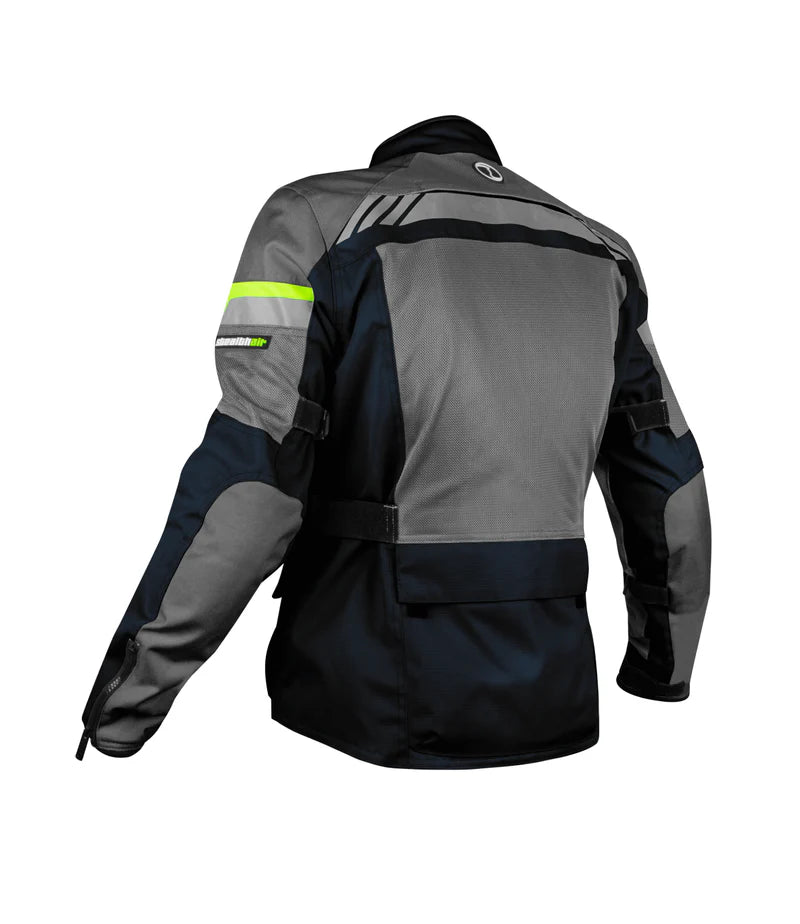 RYNOX JACKET STEALTH AIR PRO BLUE HI-VIZ GREEN