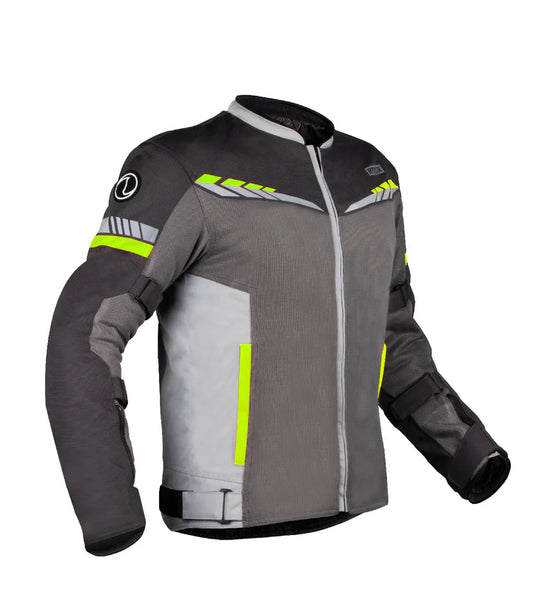 RYNOX JACKET AIR GT 4 GREY HI-VIZ GREEN