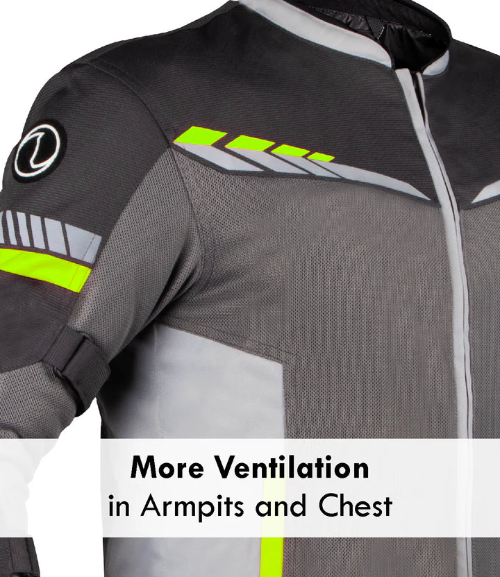 RYNOX JACKET AIRGT 4 CE A FLURO GREY