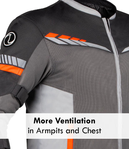 RYNOX JACKET AIR GT 4 GREY HI-VIZ ORANGE