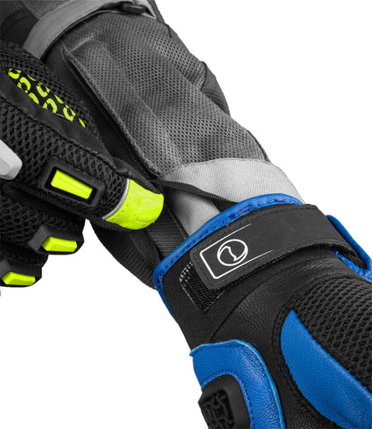 RYNOX GLOVES GRAVEL BLUE NEON