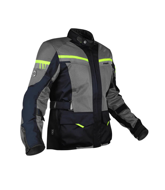 RYNOX JACKET STEALTH AIR PRO BLUE HI-VIZ GREEN