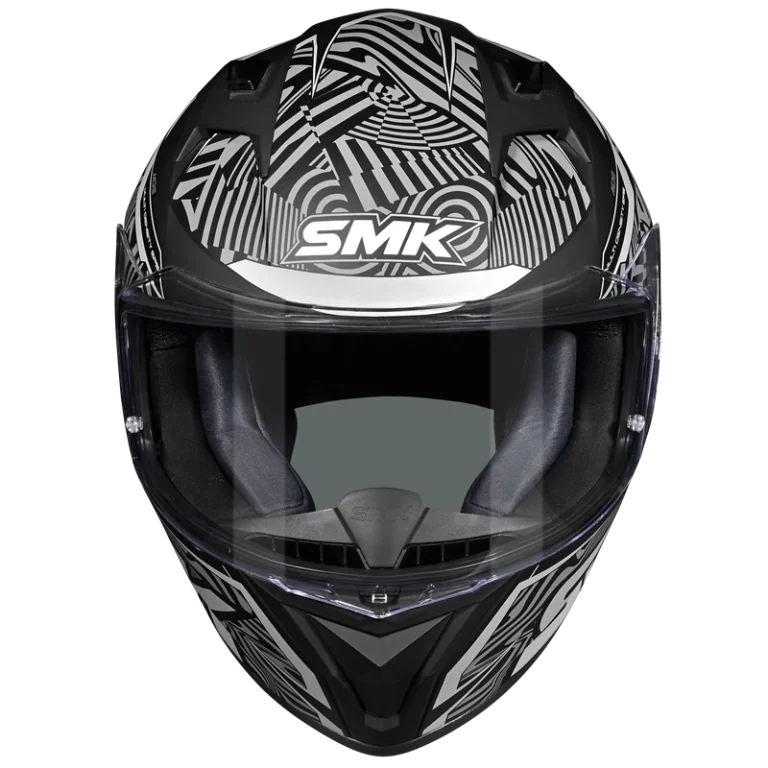 SMK HELMET STELLAR FURRY MATT BLACK GREY (MA266)