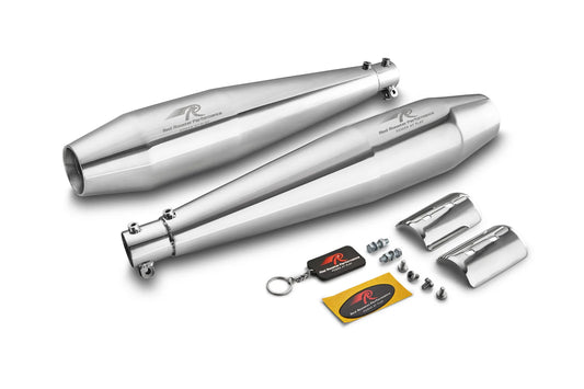 RED ROOSTER EXHAUST STELLAR CHROME INTERCEPTOR/ CONTINENTAL GT 650
