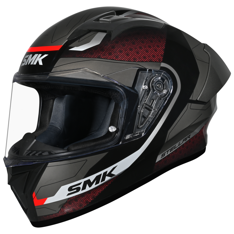 SMK HELMET STELLAR SP FLIGHT BLACK RED GREY (GL236)