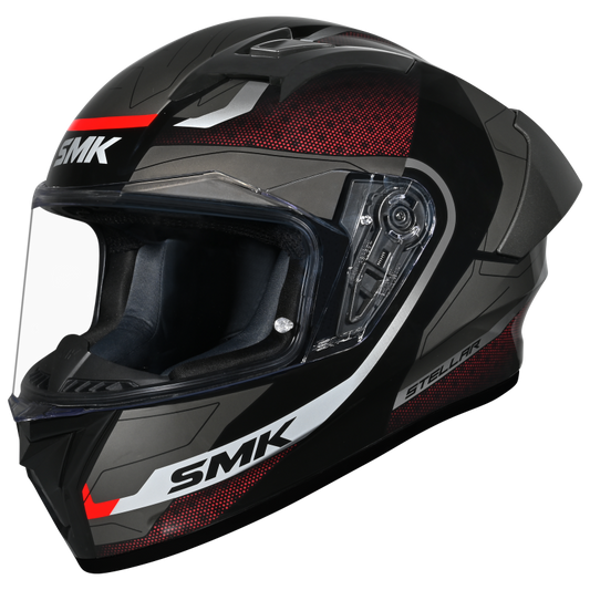 SMK HELMET STELLAR SP FLIGHT BLACK RED GREY (GL236)