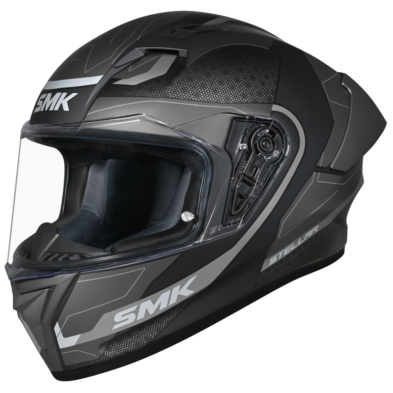 SMK HELMET STELLAR SP FLIGHT MATT BLACK GREY (MA266)