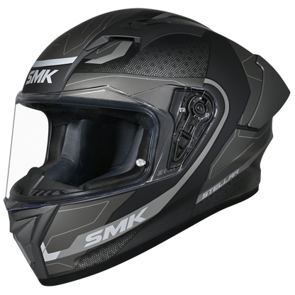 SMK HELMET STELLAR SP FLIGHT MATT BLACK GREY (MA266)