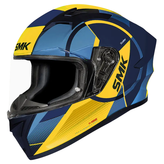 SMK HELMET STELLAR FARO MATT BLUE YELLOW
