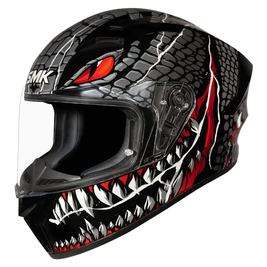 SMK HELMET STELLAR SP TAOTEI MATT BLACK GREY RED (MA263)