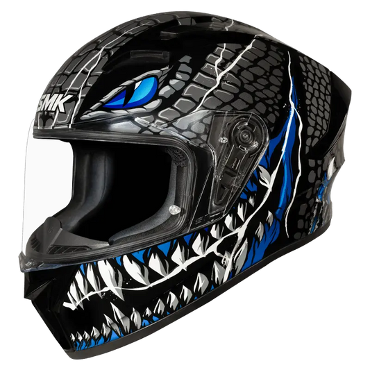 SMK HELMET STELLAR SP TAOTEI BLACK GREY BLUE (GL265)