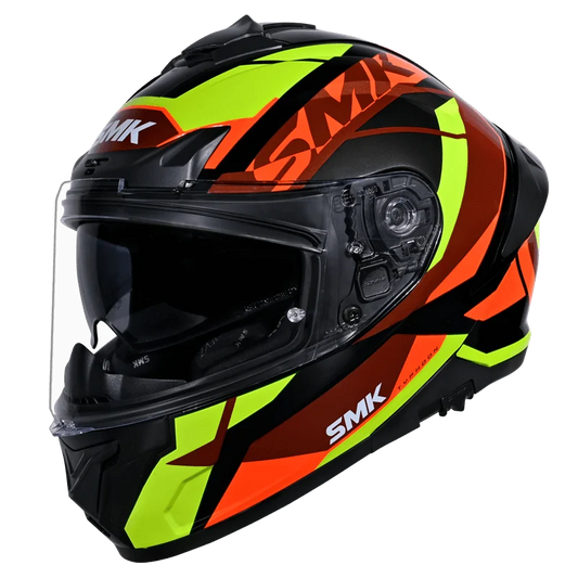 SMK HELMET TYPHOON STYLE BLACK YELLOW ORANGE (GL247)