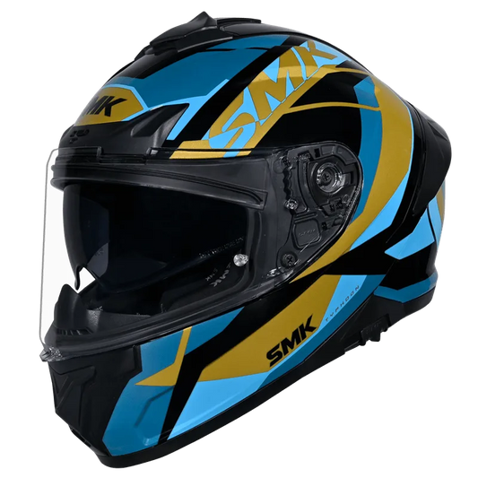 SMK HELMET TYPHOON STYLE BLACK GREEN ORANGE BLUE (GL275)