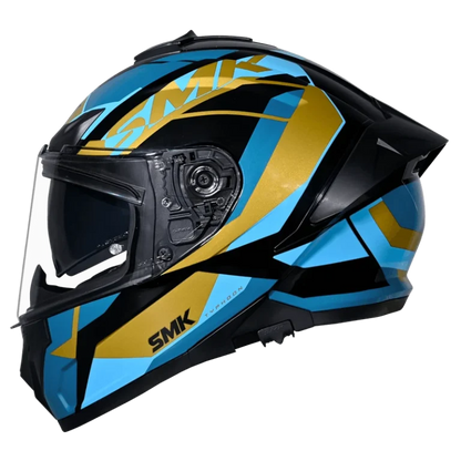 SMK HELMET TYPHOON STYLE BLACK GREEN ORANGE BLUE (GL275)