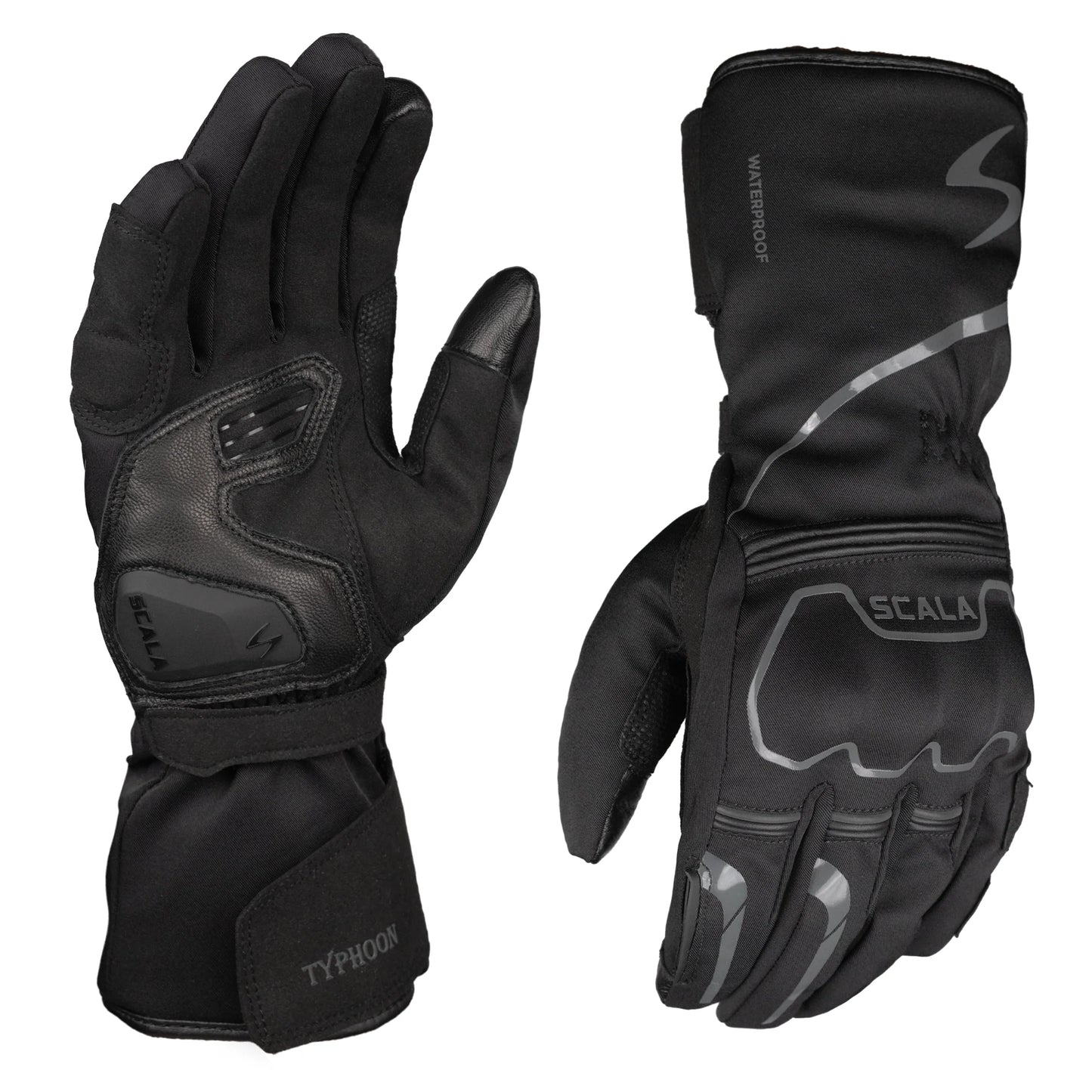 SCALA GLOVES TYPHOON BLACK