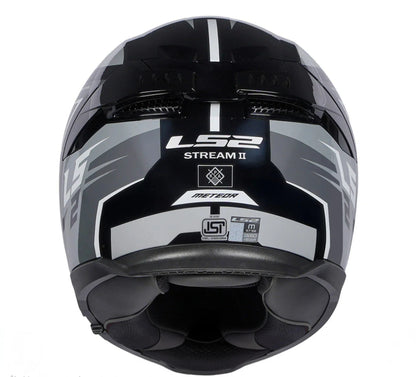 LS2 HELMET FF320 STREAM II METEOR BLACK GREY