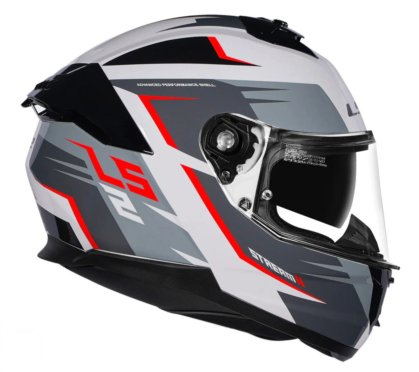 LS2 HELMET FF320 STREAM II METEOR  WHITE RED