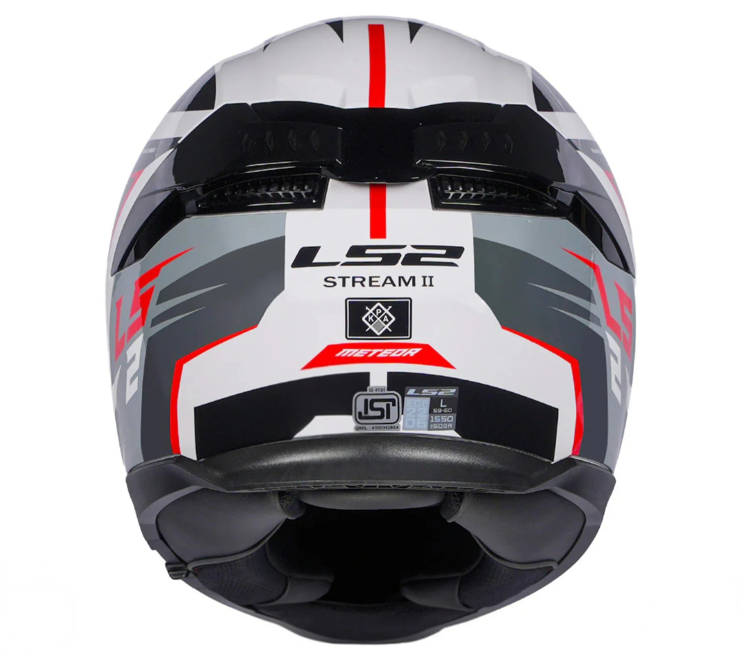 LS2 HELMET FF320 STREAM II METEOR  WHITE RED