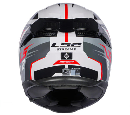 LS2 HELMET FF320 STREAM II METEOR  WHITE RED